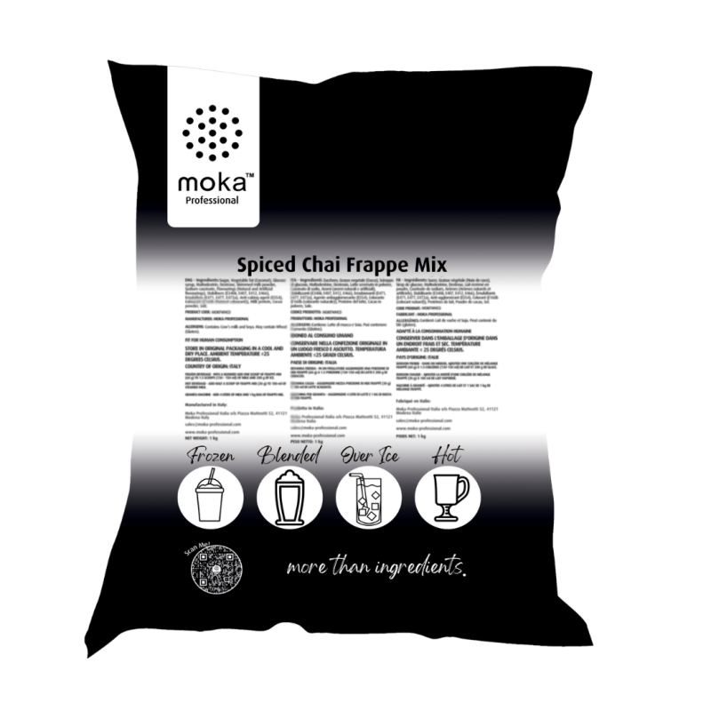 Spiced Chai Frappe Mix 1kg - Moka Professional for bars, hotels, catering and home