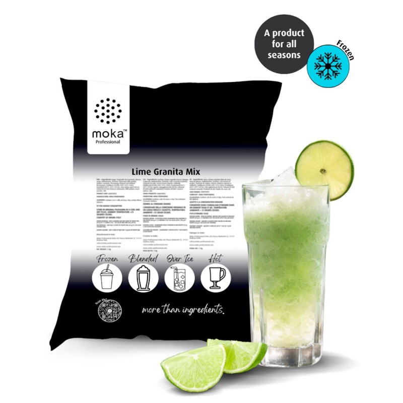 Lime Granita Mix 960g - Moka Professional for bars, hotels, catering and home