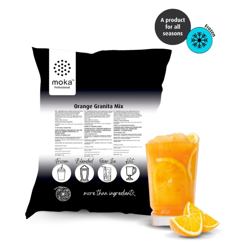 Orange Granita Mix 960g - Moka Professional for bars, hotels, catering and home