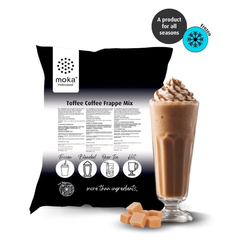 Toffee Coffee Frappe Mix 1kg - Moka Professional for bars, hotels, catering and home