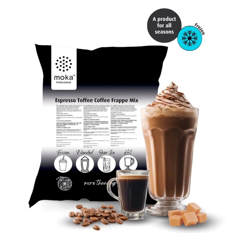 Espresso Toffee Frappe Mix 1kg - Moka Professional for bars, hotels, catering and home