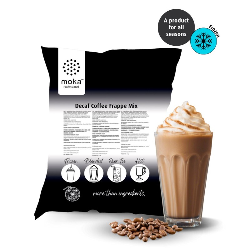 Decaf Coffee Frappe Mix 1kg - Moka Professional for bars, hotels, catering and home