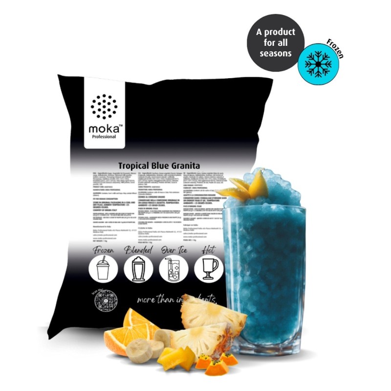 Tropical Blue Granita Mix 960g - Moka Professional for bars, hotels, catering and home